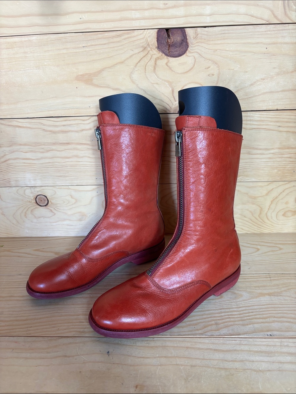 Guidi Front Zip 310 Red Boots leather 39
